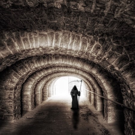 death, grim reaper, tunnel, life, journey